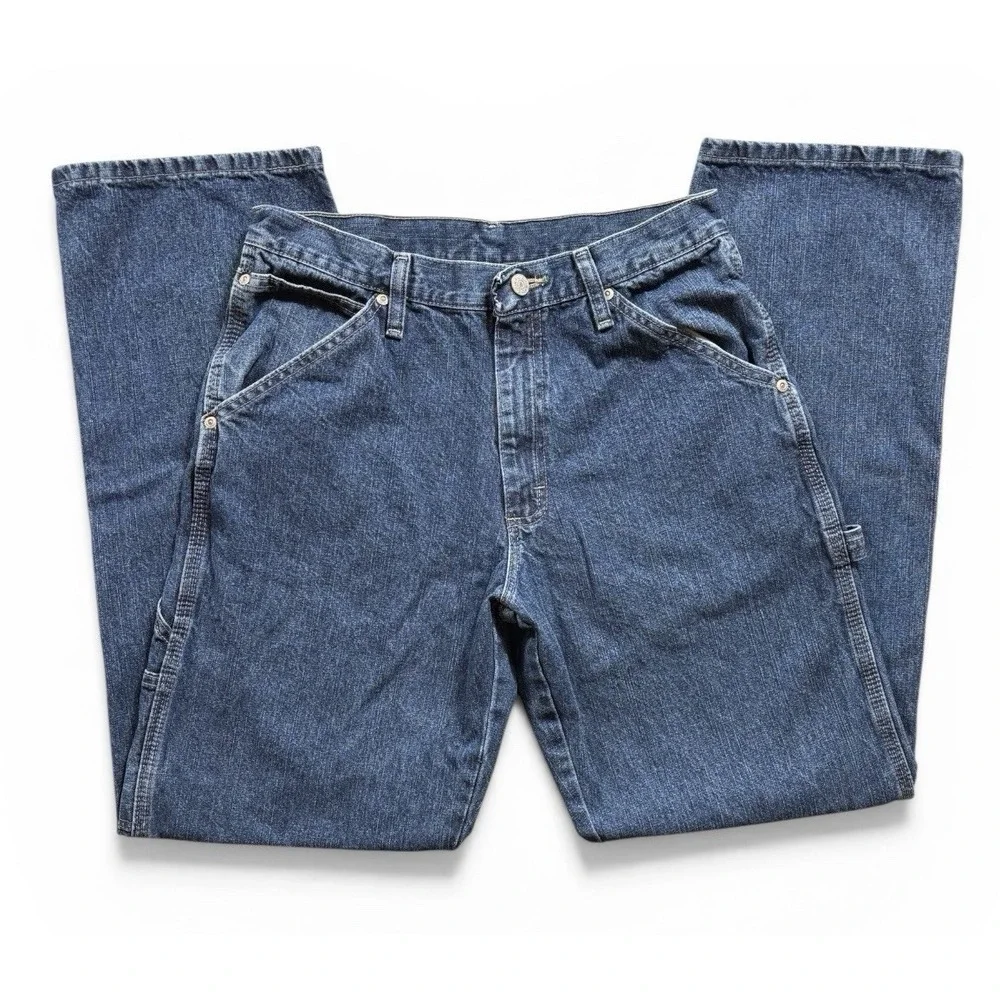 Wrangler Men's Carpenter Jeans (94SEODV) Size 29x31 Actual Blue Denim - 1557 - Picture 4 of 8
